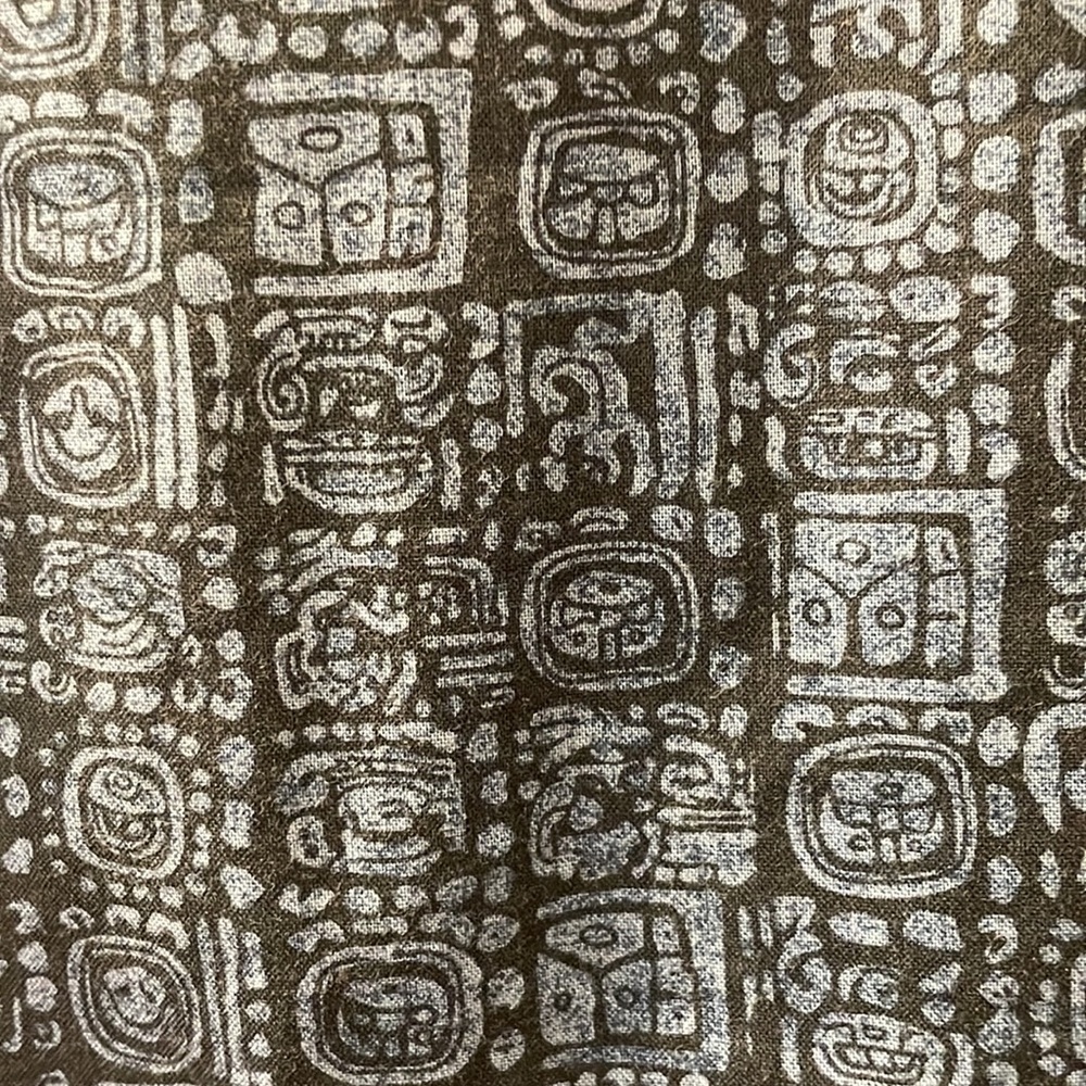 Ll Bean Blue Aztec Print Button Down - image 4